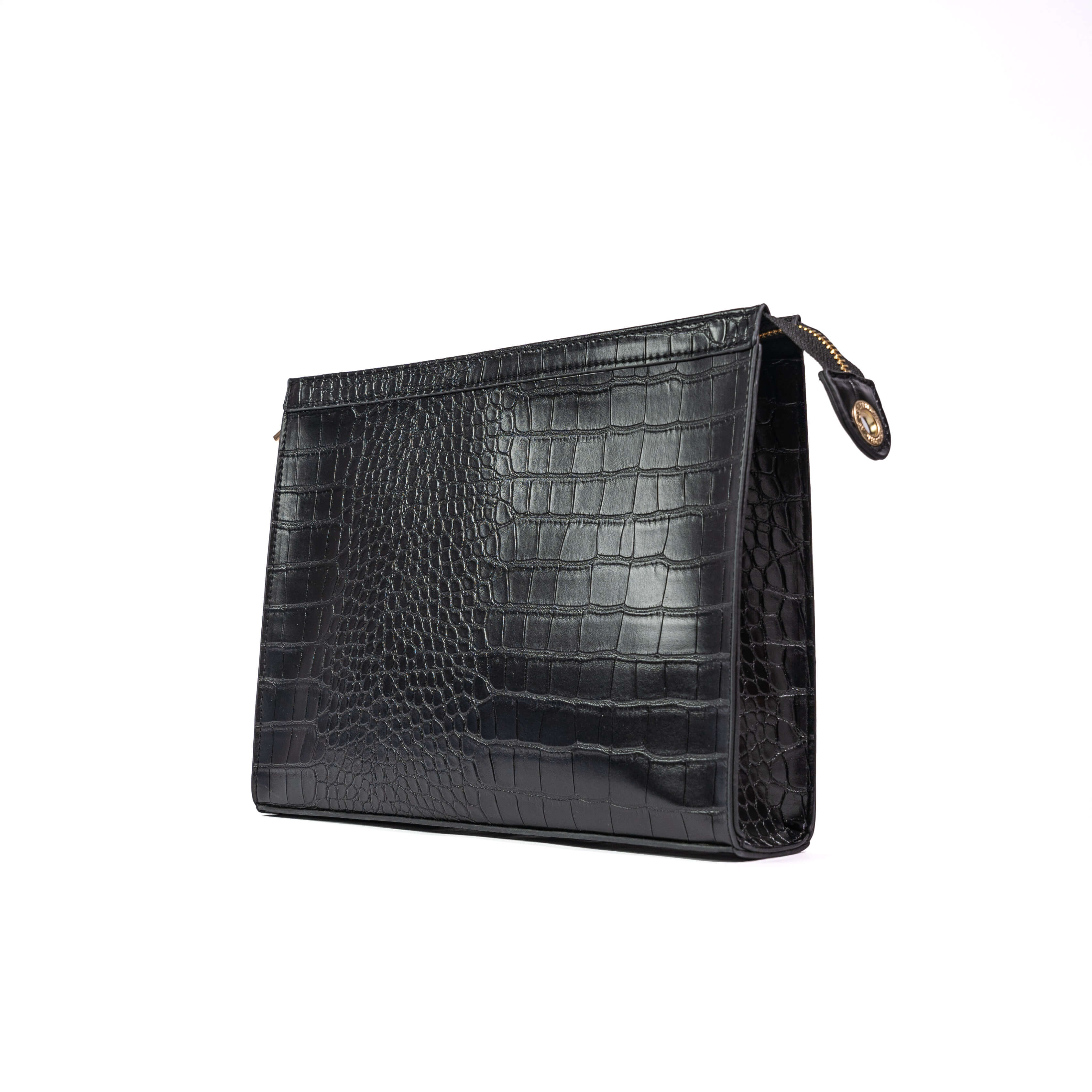 Obliphica Signature Croc Travel Black Bag