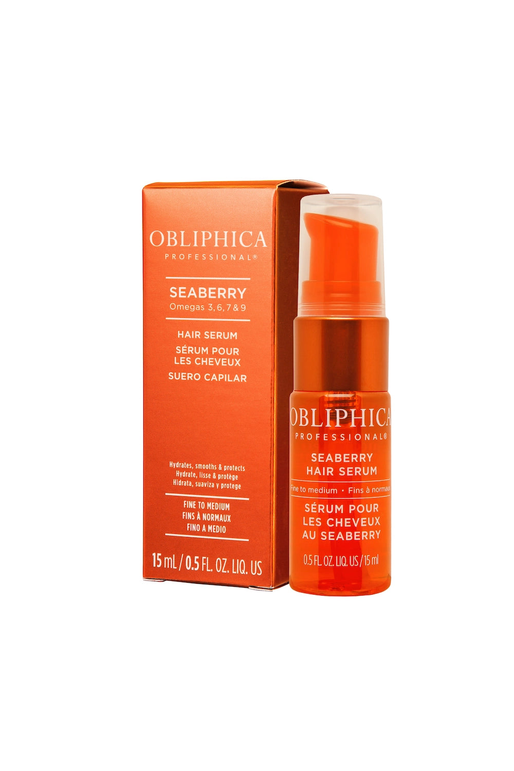 Obliphica Fine to Medium Seaberry Hair Serum 15ml / 0.5 oz.