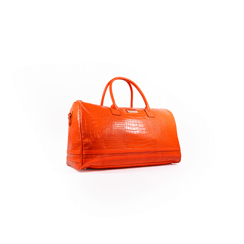 Obliphica Signature Croc Duffle Bag Orange