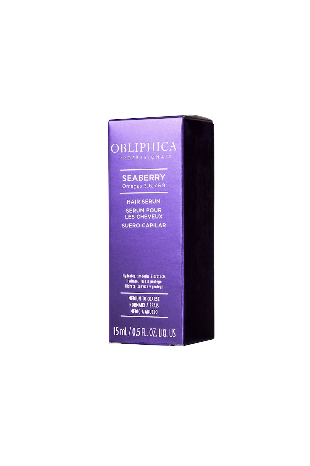 Obliphica Seaberry Hair Serum 15ml / 0.5oz. for Medium to Coarse hair textures. Hydrates, smooths & protects.