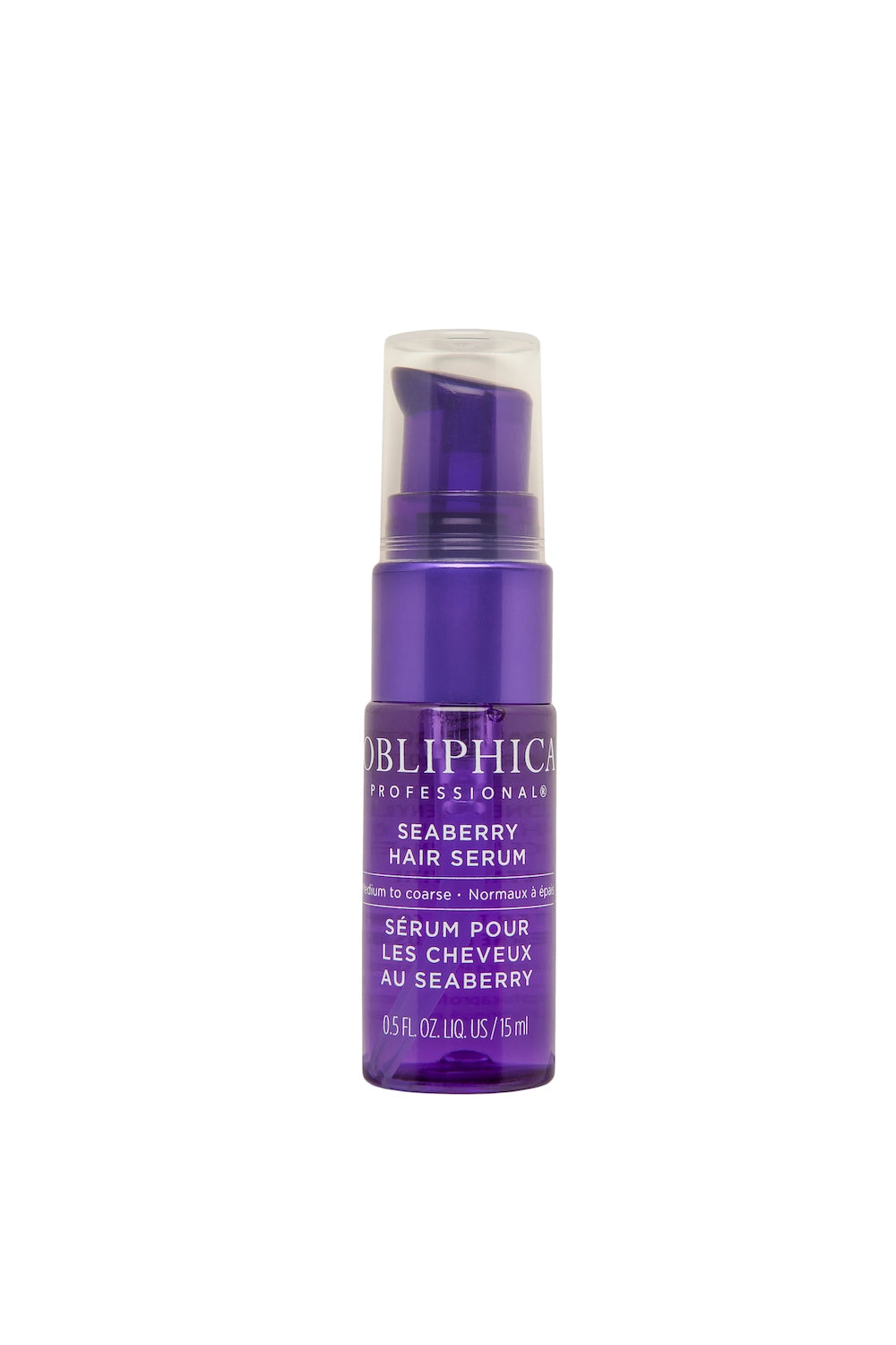 Obliphica Seaberry Hair Serum 15ml / 0.5oz. for Medium to Coarse hair textures. Hydrates, smooths & protects.
