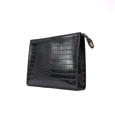 Obliphica Signature Croc Travel Black Bag