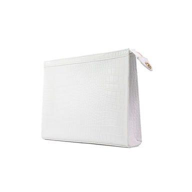 Obliphica Signature Croc Travel White Bag