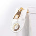 Obliphica Signature Croc Travel White Bag, Zipper Close-up